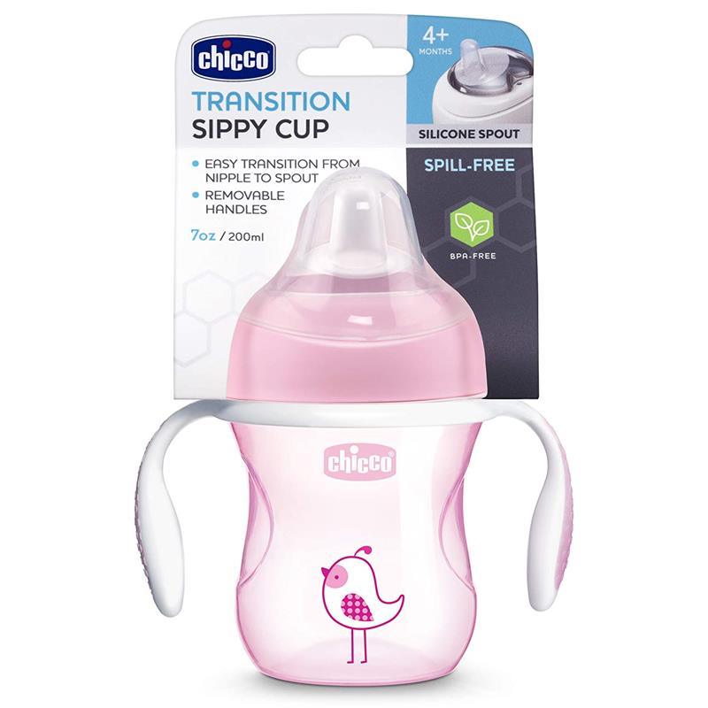 Munchkin Gentle Transition Sippy Cup with Trainer Handles, 10 oz, Pink