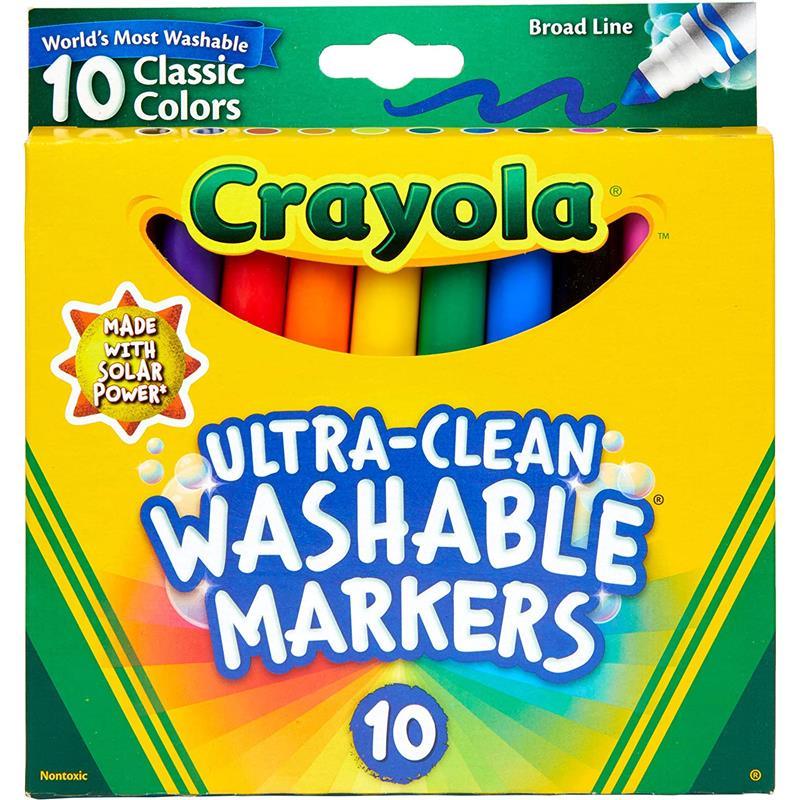 Crayola Classic Markers 10 Ct Fine Line Long Lasting Brilliant