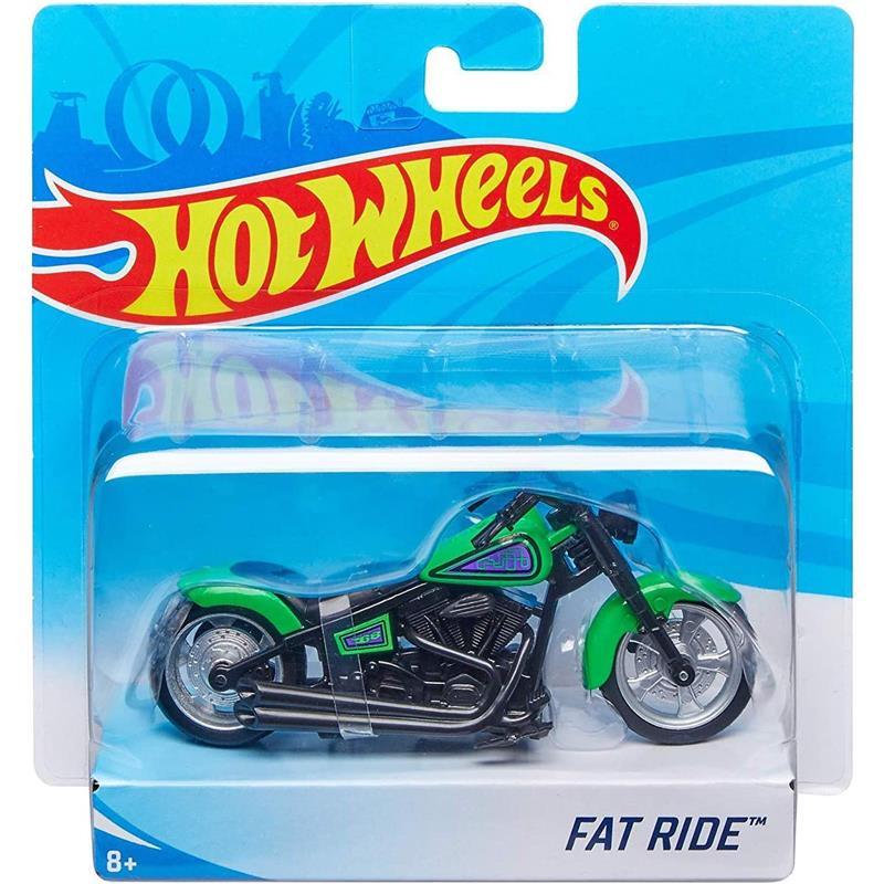 Mattel - Hot Wheels Street Power Green Fat Ride Motorcycle