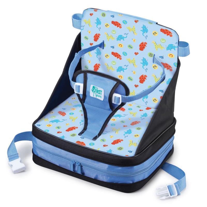 Ingenuity Baby Base 2-in-1 Booster Feeding and Floor Seat with Self-Storing  Tray - Night Sky