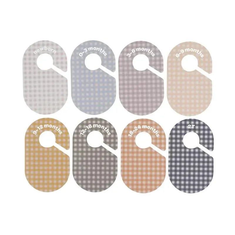 3 Sprouts - Baby and Toddler Hanger Closet Dividers, Set of 8, Gingham Image 2