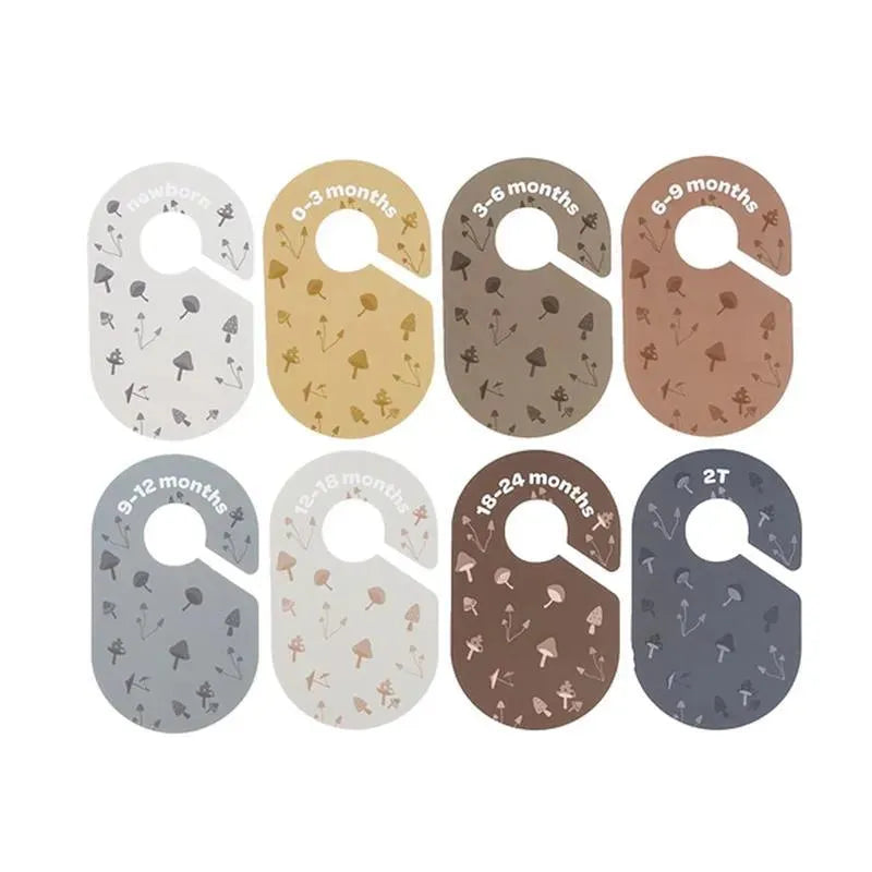 3 Sprouts - Baby and Toddler Hanger Closet Dividers, Set of 8, Mushroom Image 3