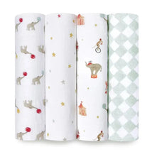 Aden + Anais - 4 Pk Elephant Circus Swaddle Blankets Image 1