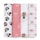 Aden + Anais - Swaddle Blanket, Muslin Blankets, 4 Pk, Minnie Mouse Rainbows Image 1