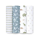 Aden + Anais - 4Pk Essential Dino Jungle Swaddle Blankets Image 1