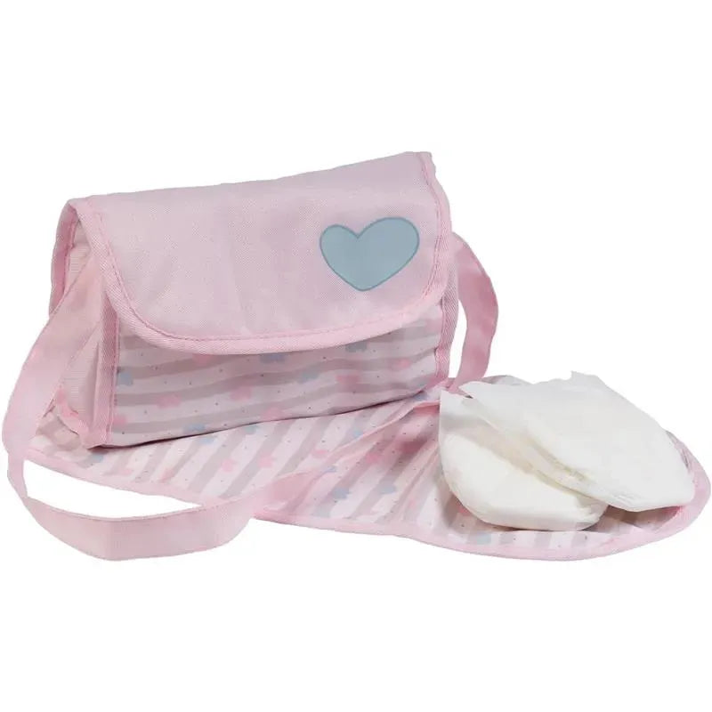 Adora - Baby Doll Diaper Bag, Includes Changing Mat and 2 Doll Diapers, Classic Pastel Pink Image 1