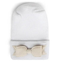 Adora Baby Gifts - Newborn Baby Hospital Hat, Cream Bow Image 1