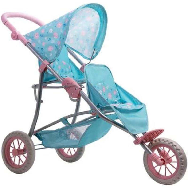 Adora - Twin Jogger Baby Doll Stroller, Flower Power Image 1