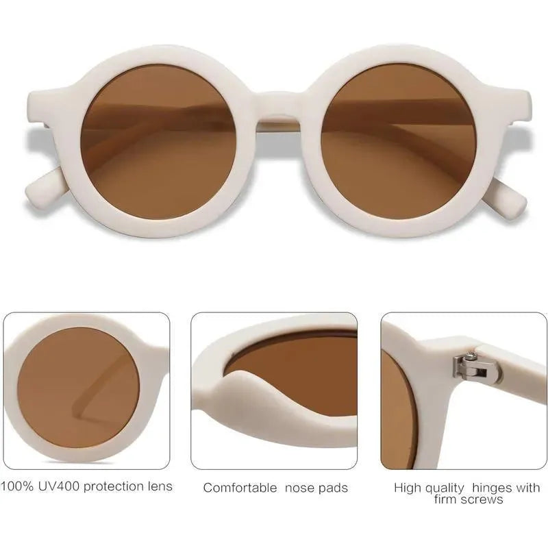 Ali+Oli - SOJOS Cute Round Polarized Sunglasses, UV400 Protection, Vanilla Image 2