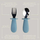 Ali+Oli - Spoon & Fork Learning Set for Toddlers, 6m+, Powder Blue Image 3