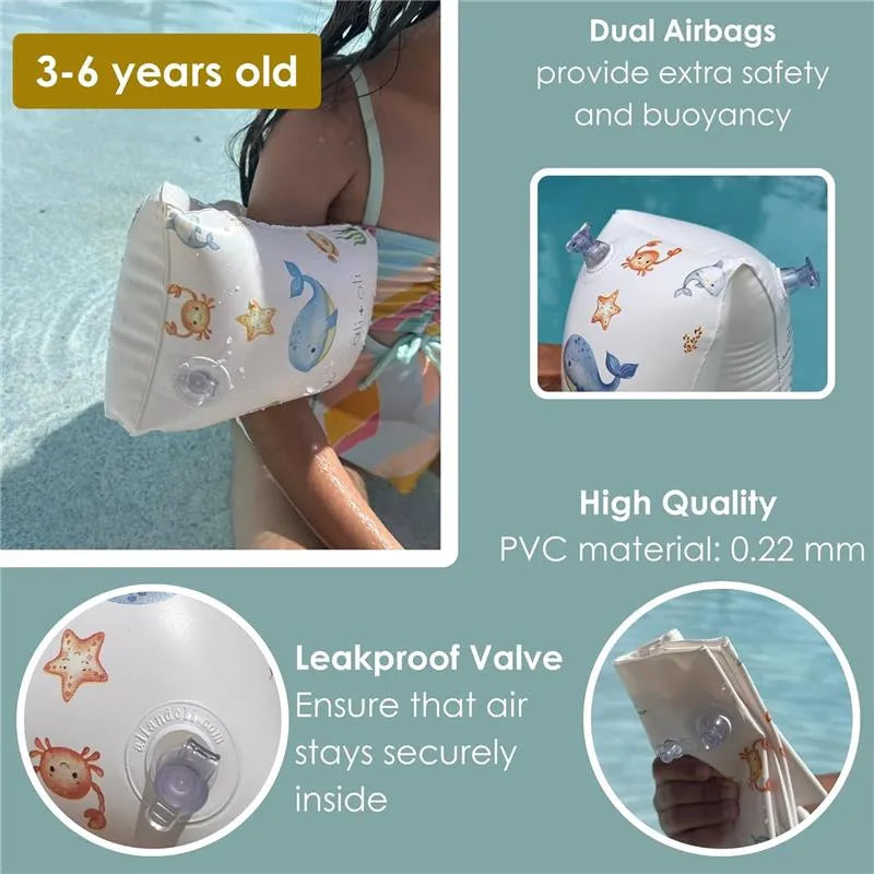 Ali + Oli - Swim Arm Band Wings Inflatable Float (Undersea) Image 6