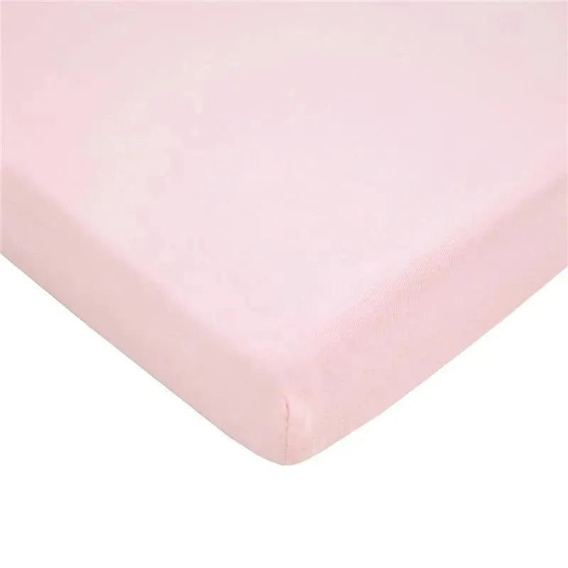 American Baby - Fitted Mini Crib Sheet 24 x 38, 100% Cotton Jersey Portable Sheet, Baby Pink Image 1