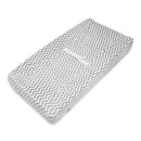 American Baby - Heavenly Soft Chenille Contoured Changing Pad Cover, ZigZag Image 1