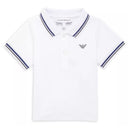 Armani - Baby Boy Essential Short Sleeve Polo, White Image 1