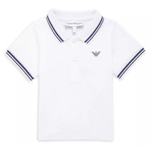 Armani - Baby Boy Essential Short Sleeve Polo, White Image 1