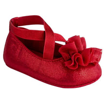 Baby Deer - Red Shimmer Pu One-Strap Skimmer W/Shimmer Chiffon Flower Orn Image 1