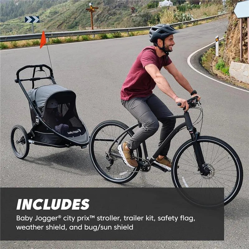 Baby Jogger City Prix Jogger X Bike Trailer Ambition Black