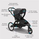 Baby Jogger - City Prix™ Jogger X Bike Trailer Stroller, Ambition Black Image 16