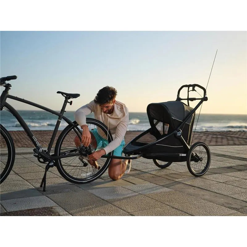 Baby Jogger - City Prix™ Jogger X Bike Trailer Stroller, Ambition Black Image 4