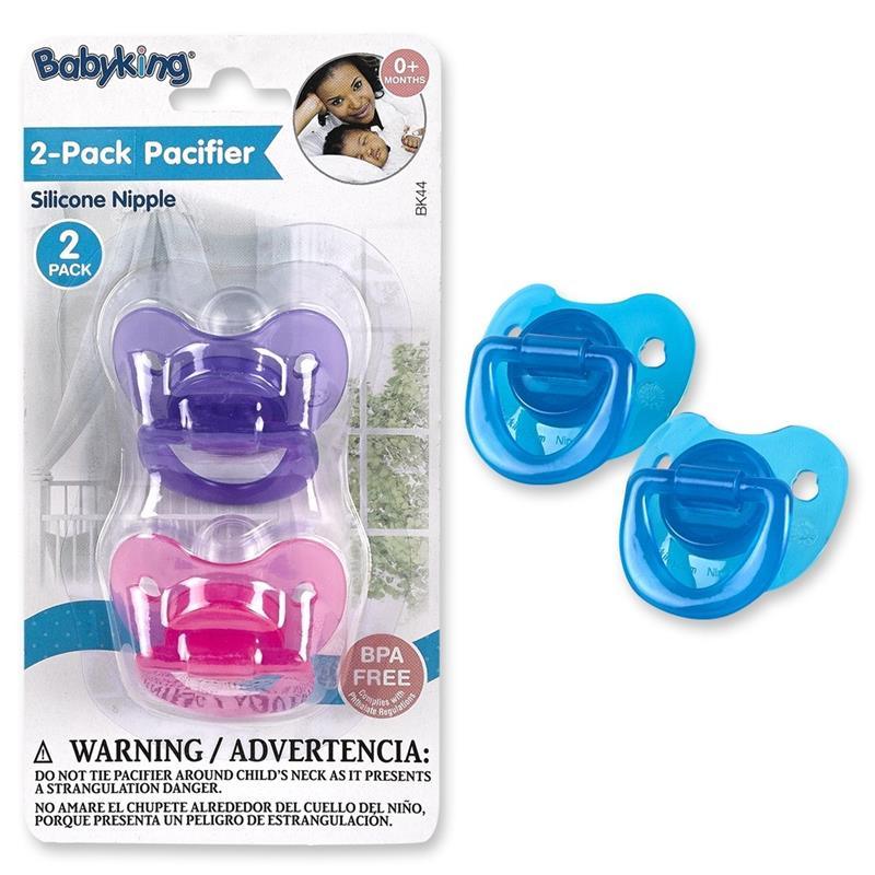 BooginHead Silicone Pacifier Clip Baby Pacifier Holder, 2-Pack, Sage & Stone