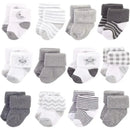 Baby Vision - Baby Girls' Cotton Rich Newborn and Terry Socks, Moon, 0-3M, 12Pk Image 1