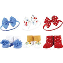 Baby Vision - Hudson Baby Girl's Headband and Socks Giftset, Wildflower Image 1