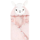 Baby Vision - Hudson Baby Unisex Baby Cotton Animal Face Hooded Towel, Pink Llama Image 1