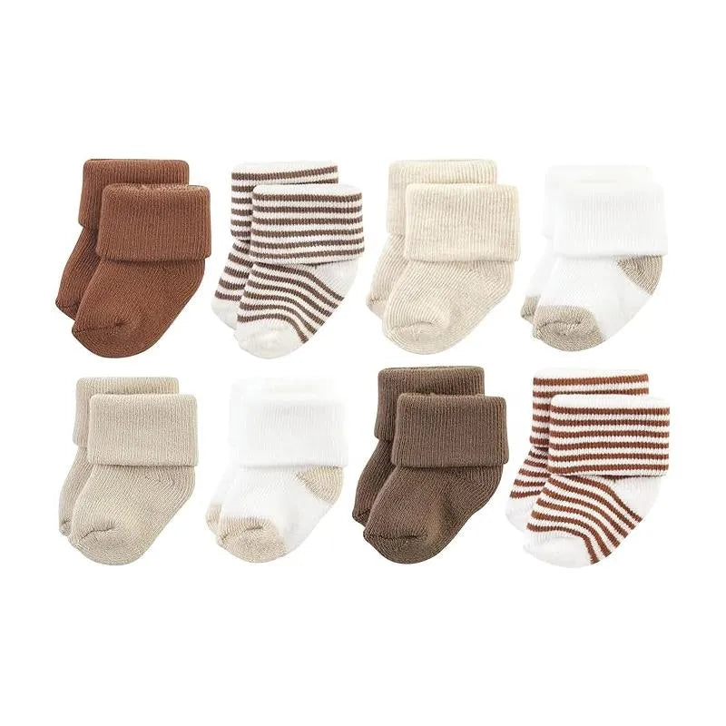 Baby Vision - Terry Socks 8Pk, Neutral Brown Image 1