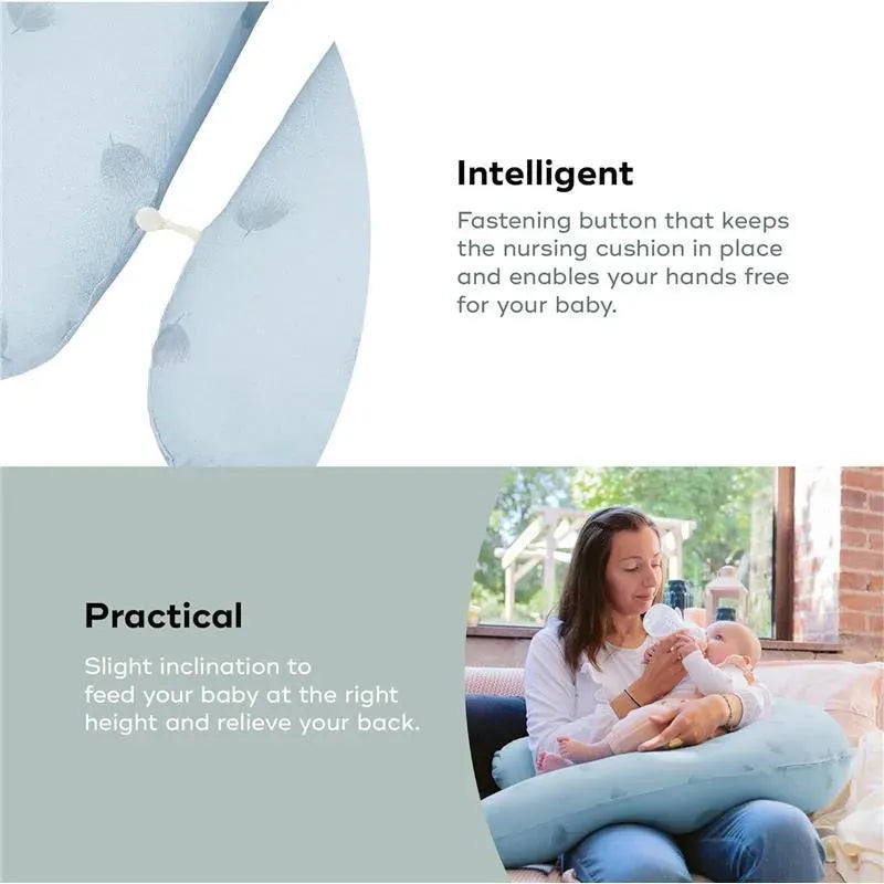 Babymoov - B.Love U-Shape Pregnancy Pillow, Premium Maternity Cushion, Wind Blue Image 2