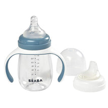 Beaba - 2-in-1 Bottle To Sippy Learning Cup, Rain Image 1