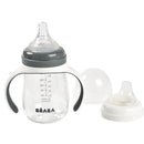Beaba - 2-in-1 Bottle To Sippy Training Cup, Charcoal Image 1