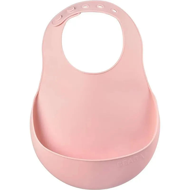 Beaba - Silicone Baby Bib, Rose Image 1