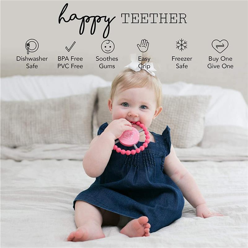 Bella Tunno - Happy Teether, Soft & Easy Grip Baby Teether Toy, Non-Toxic and BPA Free, I Love Grandpa Image 3
