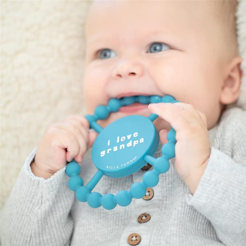 Bella Tunno - Happy Teether, Soft & Easy Grip Baby Teether Toy, Non-Toxic and BPA Free, I Love Grandpa Image 5