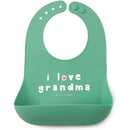 Bella Tunno - Wonder Bib, Silicone Baby Bib, Non-toxic BPA Free, I Love Grandma Image 1