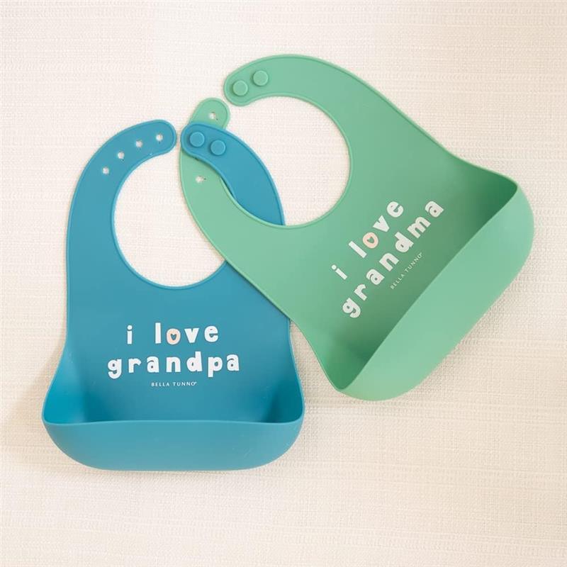 Bella Tunno - Wonder Bib, Silicone Baby Bib, Non-toxic BPA Free, I Love Grandma Image 7