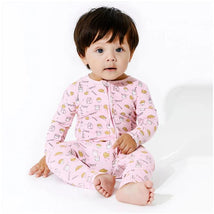 Bellabu Bea - Milk and Cookies Pink Bamboo Convertible Footie Image 1