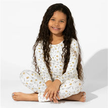 Bellabu Bear - Milk And Cookies Pink Kids Bamboo Pajamas Image 2