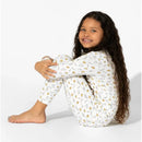 Bellabu Bear - Milk And Cookies Pink Kids Bamboo Pajamas Image 3