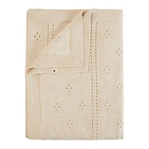 Bibs - Knitted Blanket Pointelle, Ivory Image 1