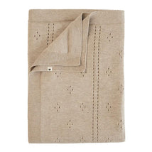 Bibs - Knitted Blanket Pointelle, Vanilla Image 1