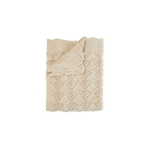 Bibs - Knitted Blanket Wavy, Ivory Image 1