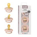 Bibs - Pacifiers 0-6 Months, 3-Pack Soothers, BPA-Free Symmetrical Nipple, Blush Image 1