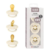 Bibs - Pacifiers 0-6 Months, 3-Pack Soothers, BPA-Free Symmetrical Nipple, Ivory Image 1