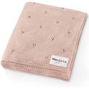 Bleu La La - 100% Organic Cotton Pointelle Swaddle Receiving Baby Blanket, Ballet Slippers Image 1