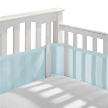 BreathableBaby - Breathable Mesh Liner for Full-Size Cribs, Classic 3mm Mesh, Blue Green Aqua Image 1
