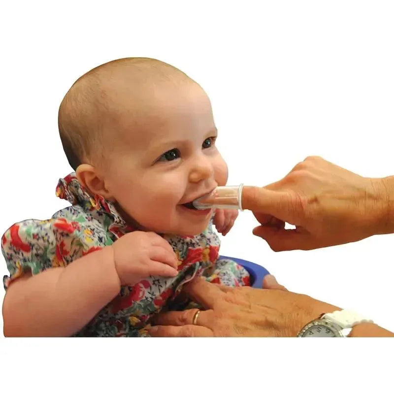 Brilliant Baby - Finger Toothbrush, 3 Months Old and Up, Pink/Clear, 2 Brush Set Image 8