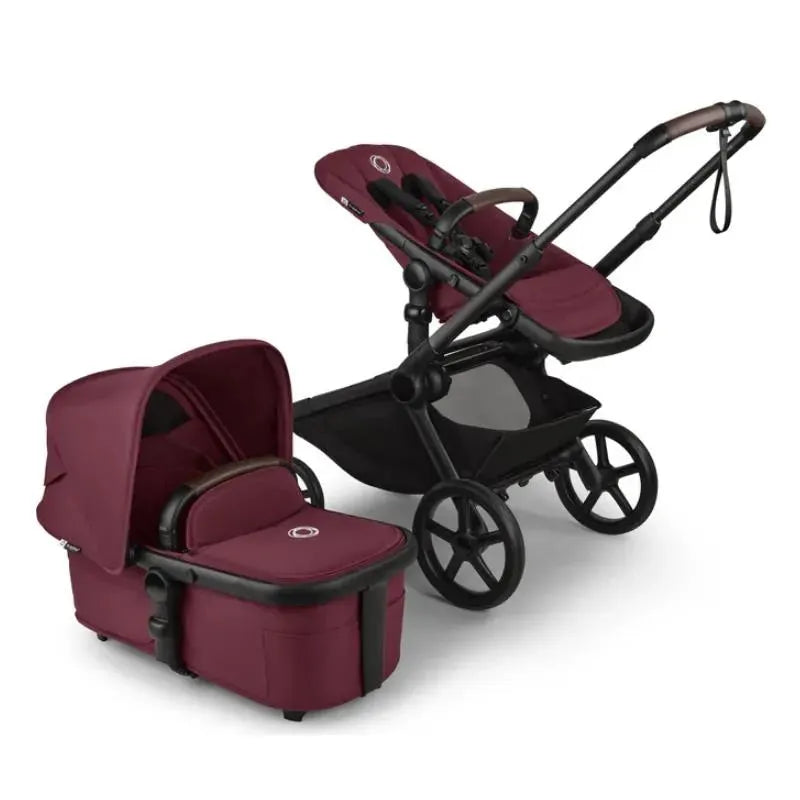 Bugaboo - Kangaroo Complete Stroller, Black/Dark Cherry Image 1