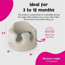 Bumbo Distribution - Infant Floor Seat Baby Sit Up Chair, 3 to 12 Months, Taupe Image 3