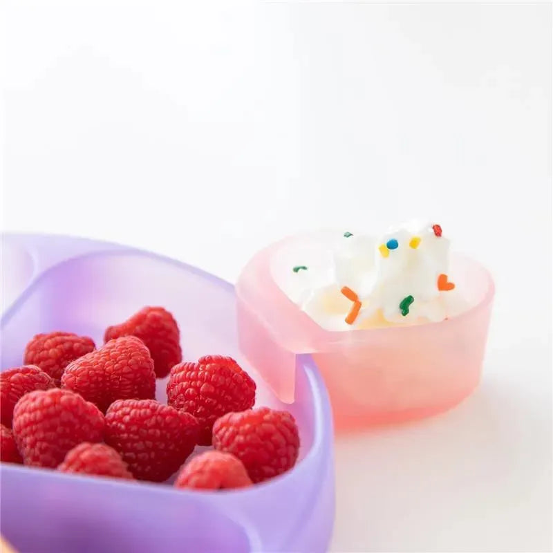 Bumkins - Baby Silicone Little Dippers, Attaches to Bowls, Dishes and Plates, 2 Pack, Magenta Jelly Image 3